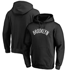Brooklyn Nets Wordmark Pullover Hoodie - Black outlet