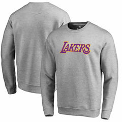 Los Angeles Lakers Wordmark Pullover Sweatshirt - Heathered Gray sale