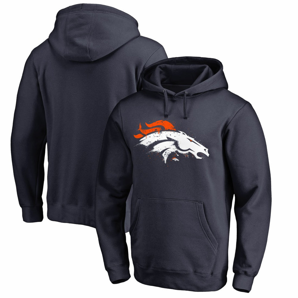 NFL Denver Broncos Splatter Logo Pullover Hoodie