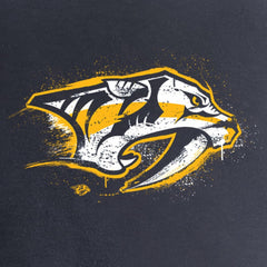 Nashville Predators Women's Splatter Logo V-Neck T-Shirt