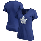 Toronto Maple Leafs Women's Splatter Logo V-Neck T-Shirt