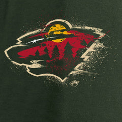 Minnesota Wild Women's Splatter Logo V-Neck Long Sleeve T-Shirt