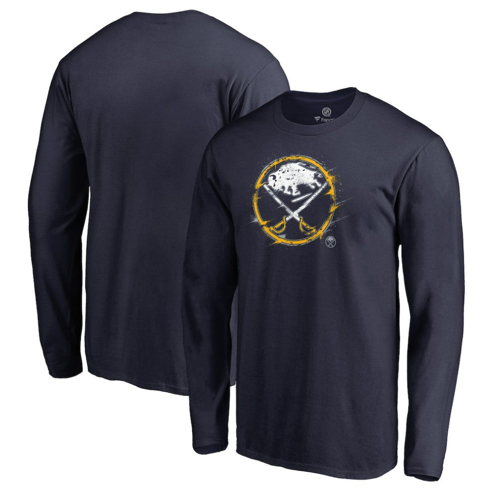 Buffalo Sabres Splatter Logo Long Sleeve T-Shirt