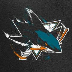 San Jose Sharks Splatter Logo Pullover Hoodie