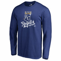 Kansas City Royals Splatter Logo Long Sleeve T-Shirt - Royal