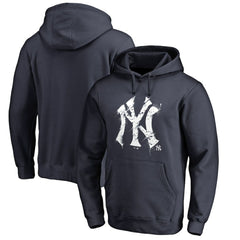 New York Yankees Splatter Logo Pullover Hoodie - Navy