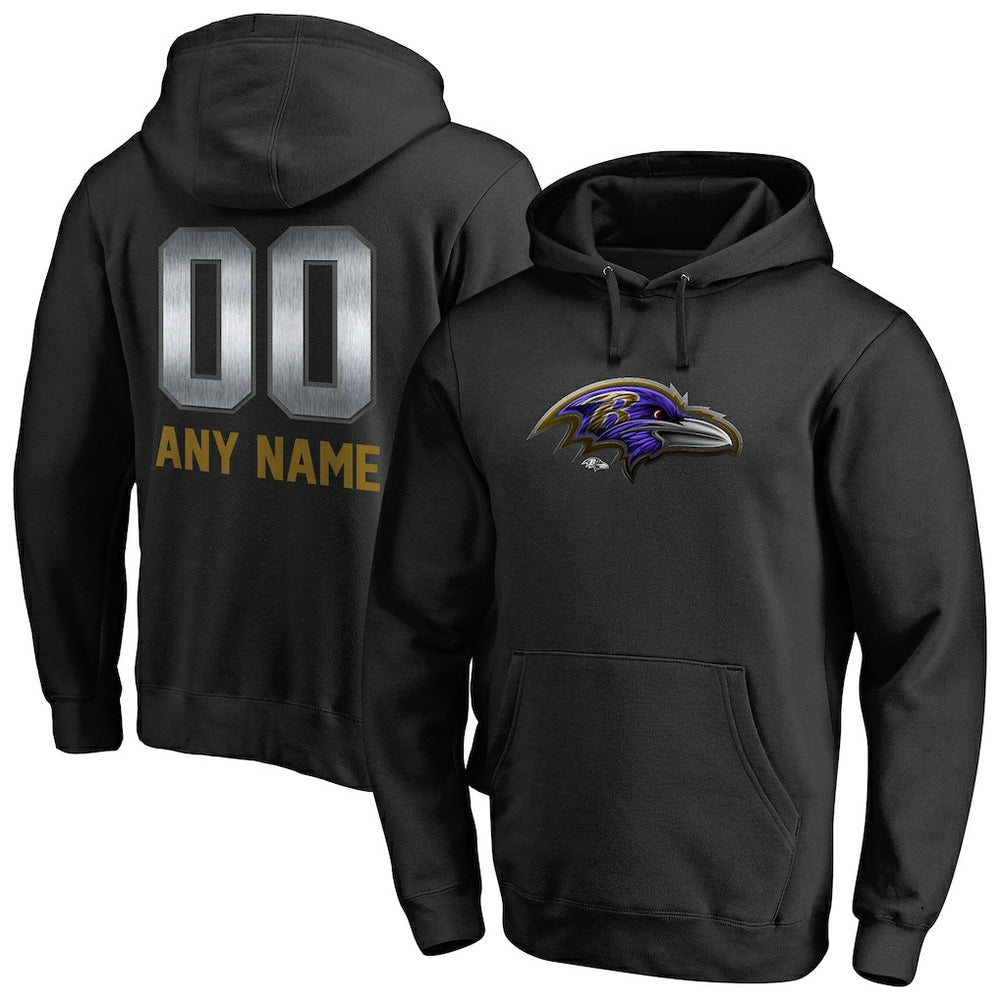 NFL Baltimore Ravens Personalized Midnight Mascot Pullover Hoodie