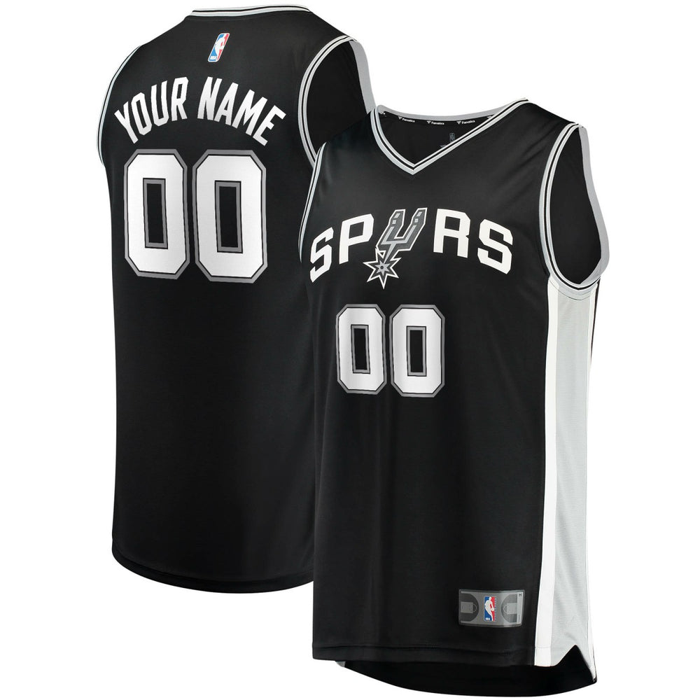 San Antonio Spurs Youth Fast Break Custom Replica Jersey Black - Icon Edition | Fanatics cheap