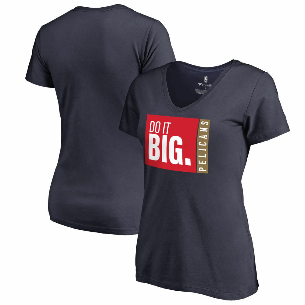 New Orleans Pelicans Women's Do It Big V-Neck T-Shirt - Navy shop