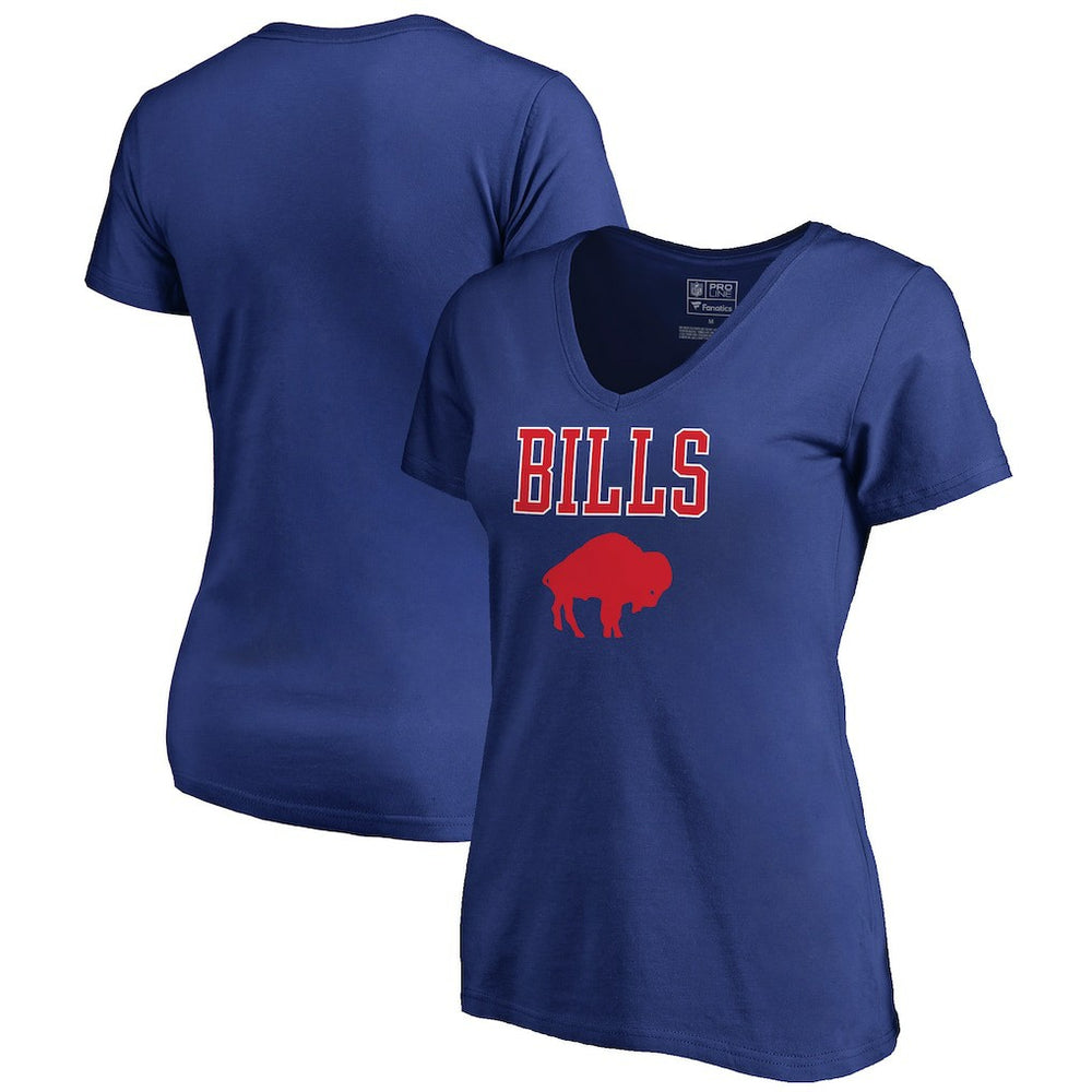 NFL Buffalo Bills Women's Vintage Team Lockup V-Neck T-Shirt