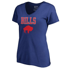 NFL Buffalo Bills Women's Vintage Team Lockup V-Neck T-Shirt