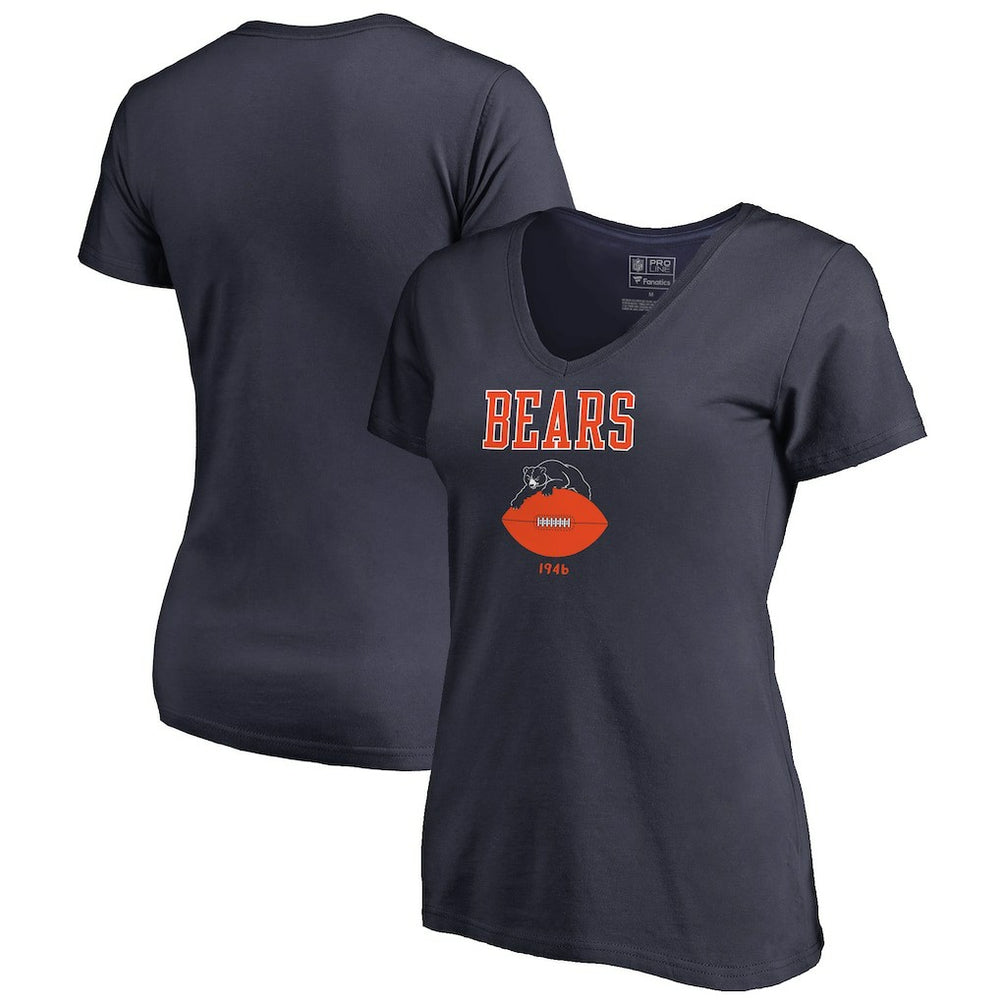NFL Chicago Bears Women's Vintage Team Lockup V-Neck T-Shirt