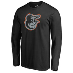 Baltimore Orioles Static Logo Long Sleeve T-Shirt - Black