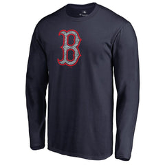 Boston Red Sox Static Logo Long Sleeve T-Shirt - Navy
