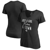 Atlanta Hawks Women's Just a Girl V-Neck T-Shirt - Black for sale