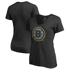 Boston Bruins Women's Static Logo V-Neck T-Shirt