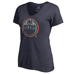 Edmonton Oilers Women's Static Logo V-Neck T-Shirt