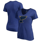 St. Louis Blues Women's Static Logo V-Neck T-Shirt