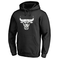 Chicago Bulls Marble Logo Pullover Hoodie - Black discount