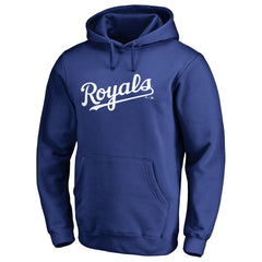 Kansas City Royals Official Wordmark Fitted Pullover Hoodie - Royal