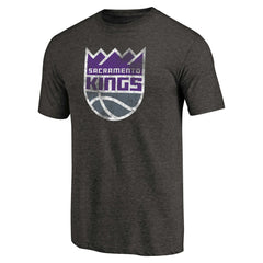 Sacramento Kings Distressed Logo Tri-Blend T-Shirt - Black outlet