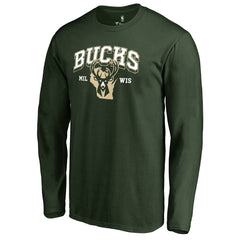 Milwaukee Bucks Wisconsin Basketball Hometown Collection Long Sleeve T-Shirt - Green for sale