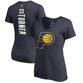 Myles Turner Indiana Pacers Women's Backer Name and Number V-Neck T-Shirt - Navy discount