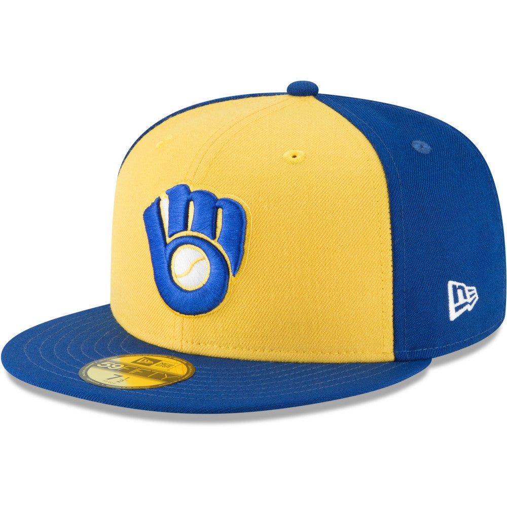 Milwaukee Brewers Cooperstown Collection Wool 59FIFTY Fitted Hat - Yellow | New Era