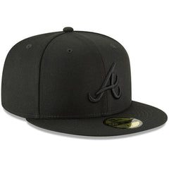Atlanta Braves Primary Logo Basic 59FIFTY Fitted Hat - Black | New Era