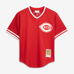 Barry Larkin Cincinnati Reds Authentic Batting Practice Jersey - Red | Mitchell & Ness