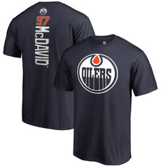 Connor McDavid Edmonton Oilers Backer Name & Number T-Shirt