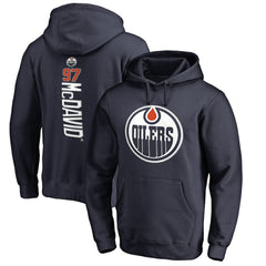 Connor McDavid Edmonton Oilers Backer Name & Number Pullover Hoodie