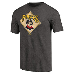 Pittsburgh Pirates Hometown Collection Retro Logo T-Shirt - Black