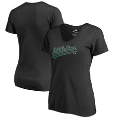 Athletics Women's Hometown Collection Turn Back The Clock V-Neck T-Shirt - Black