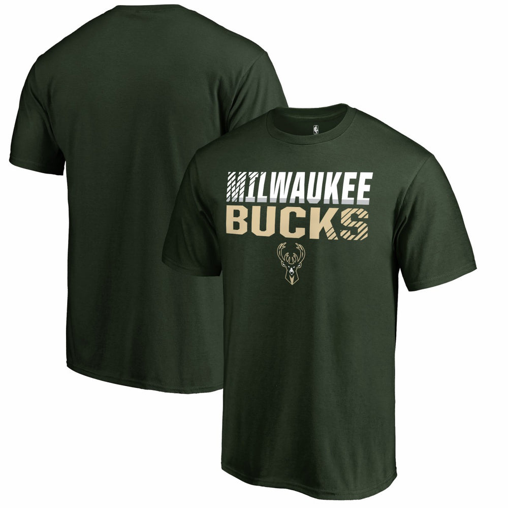 Milwaukee Bucks Fade Out T-Shirt - Hunter Green on sale