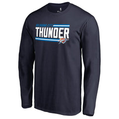 Oklahoma City Thunder Onside Stripe Long Sleeve T-Shirt - Navy cheap