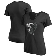 Brooklyn Nets Women's X-Ray Slim Fit V-Neck T-Shirt - Black outlet