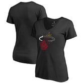 Miami Heat Women's X-Ray Slim Fit V-Neck T-Shirt - Black online