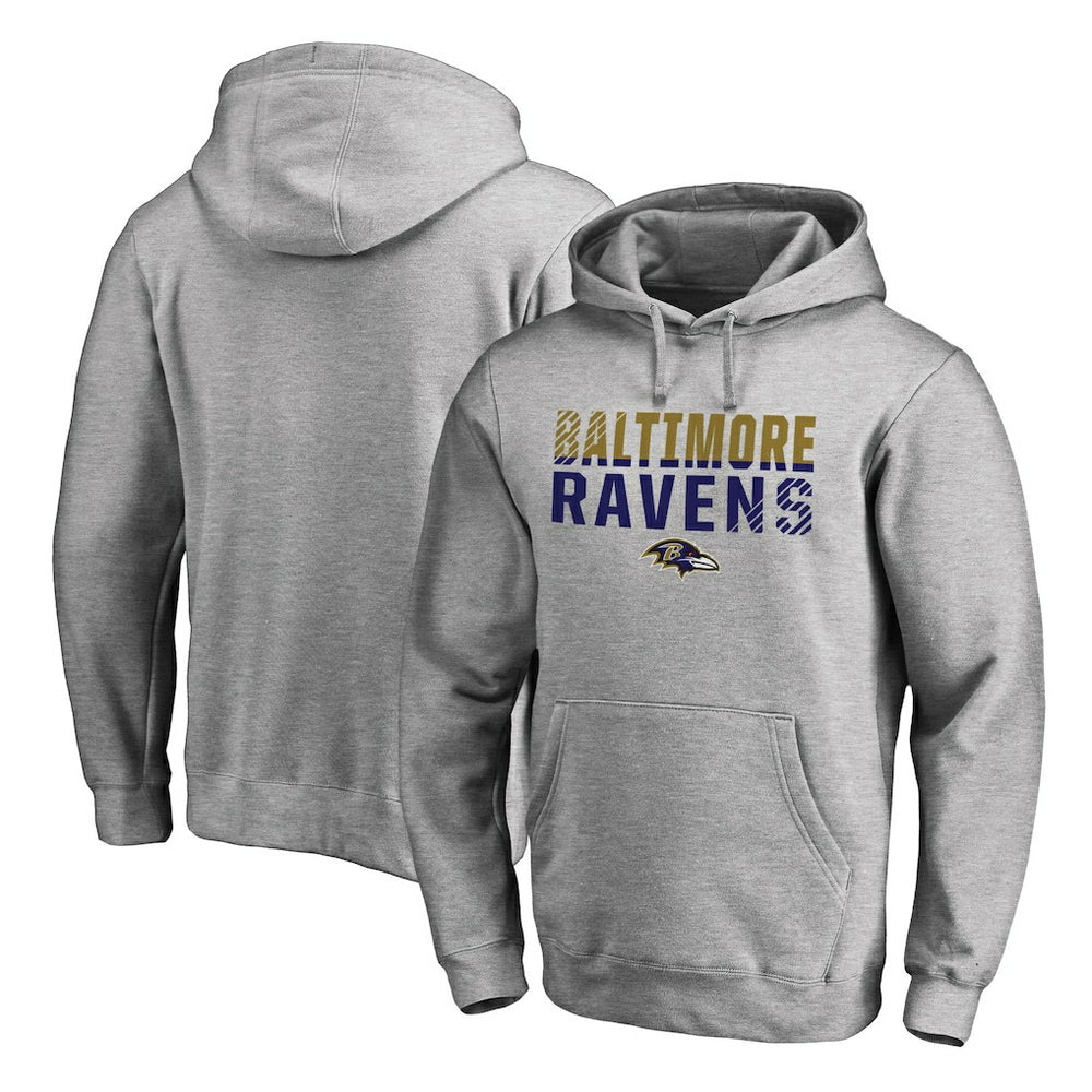 NFL Baltimore Ravens Iconic Collection Fade Out Pullover Hoodie