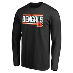 NFL Cincinnati Bengals Iconic Collection On Side Stripe Long Sleeve T-Shirt
