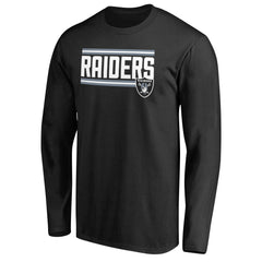 NFL Las Vegas Raiders Iconic Collection On Side Stripe Long Sleeve T-Shirt