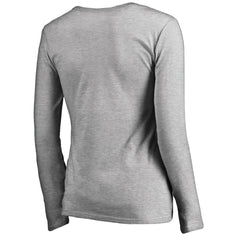 NFL Miami Dolphins Women's Iconic Collection On Side Stripe Long Sleeve V-Neck T-Shirt