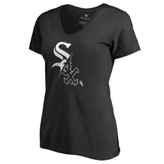 Chicago White Sox Women's X-Ray V-Neck T-Shirt - Black