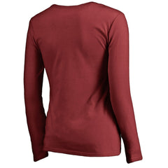 NFL Arizona Cardinals Women's Iconic Collection Script Assist Long Sleeve V-Neck T-Shirt