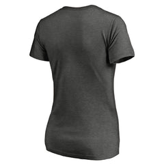 St. Louis Cardinals Women's Win Stripe V-Neck T-Shirt - Ash