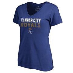 Kansas City Royals Women's Fade Out V-Neck T-Shirt - Royal