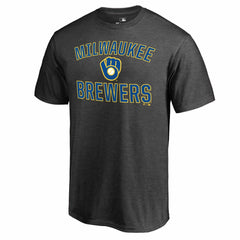 Milwaukee Brewers Core Basics Victory Arch T-Shirt - Heathered Gray