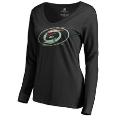 Carolina Hurricanes Women's Lovely Long Sleeve V-Neck T-Shirt