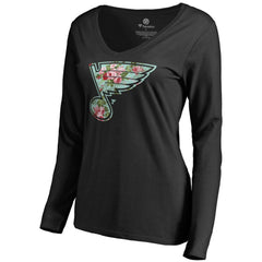 St. Louis Blues Women's Lovely Long Sleeve V-Neck T-Shirt