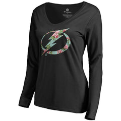 Tampa Bay Lightning Women's Lovely Long Sleeve V-Neck T-Shirt